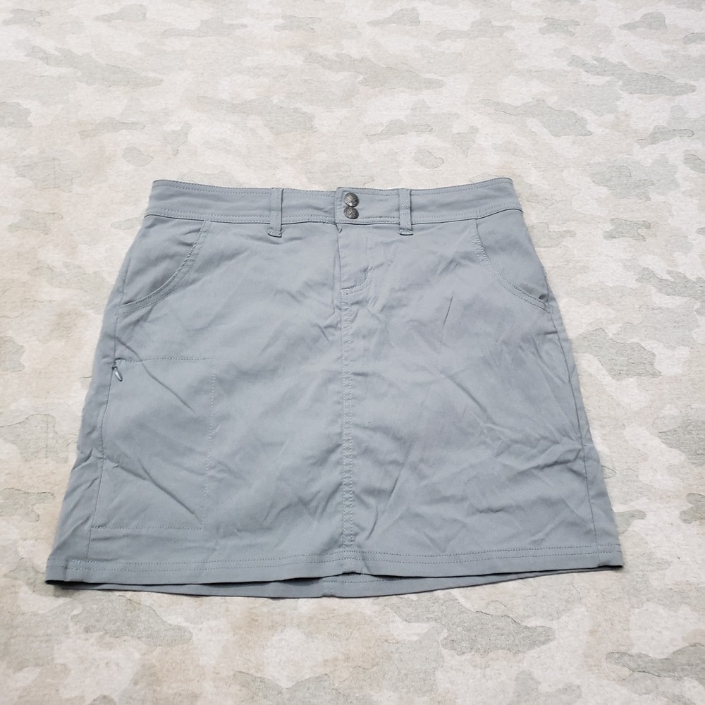 Prana Skirt Womens 6 Gray‎ Gorpcore Outdoors Hiking Travel Camp Trail Pockets